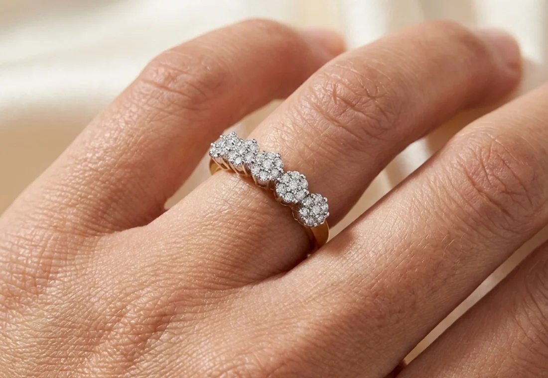 AI generated ring model try-on sample